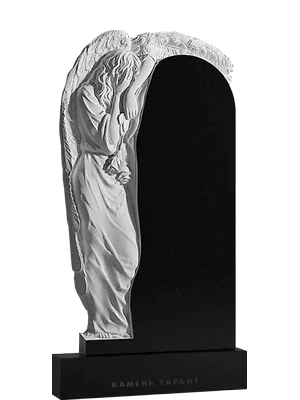 Вертикальный памятник из чёрного гранита